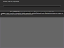 Tablet Screenshot of code-security.com